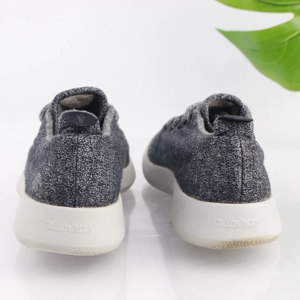 Allbirds Mens WR Wool Runner Running Shoes Size 12 Gray Merino Lace Up Sneakers